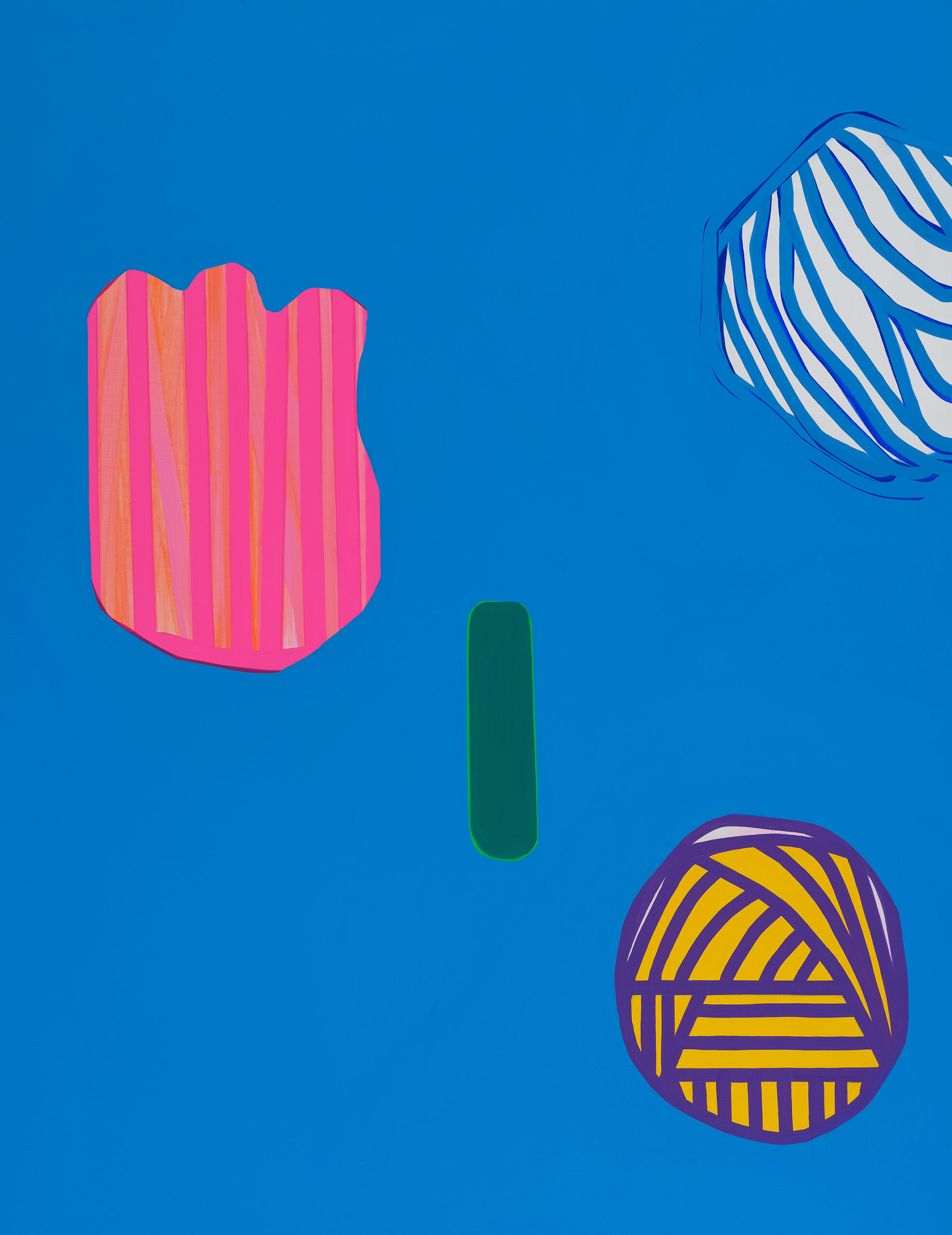 Soo Kyoung Lee, « S2330 Bleu », 2023, Acrylique sur toile, 100×80cm.