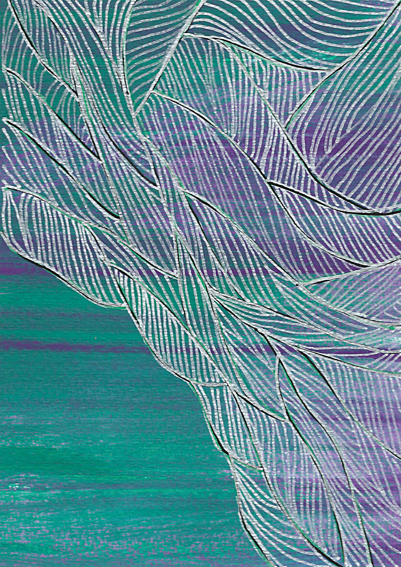 Soo Kyoung Lee, « Ana 10 », 2018, Techniques mixtes sur papier, 21×15cm.