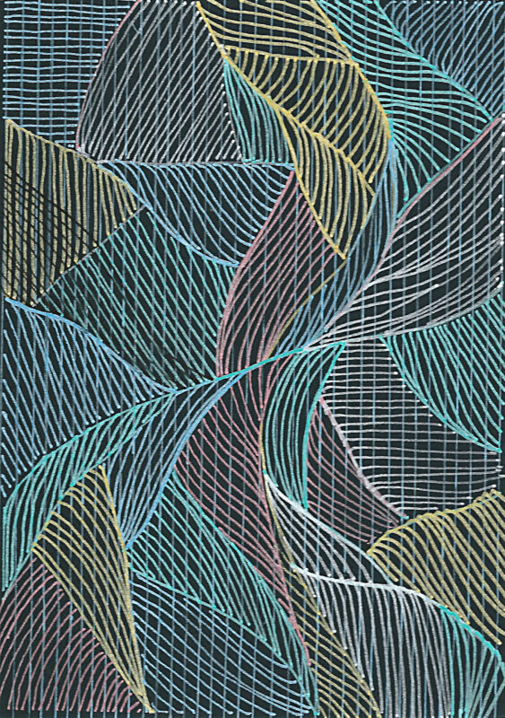 Soo Kyoung Lee, « Ana 11 », 2018, Techniques mixtes sur papier, 21×15cm