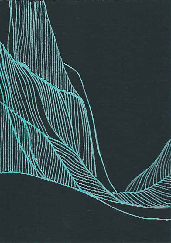 Soo Kyoung Lee, « Ana 15 », 2018, Techniques mixtes sur papier, 21×15cm