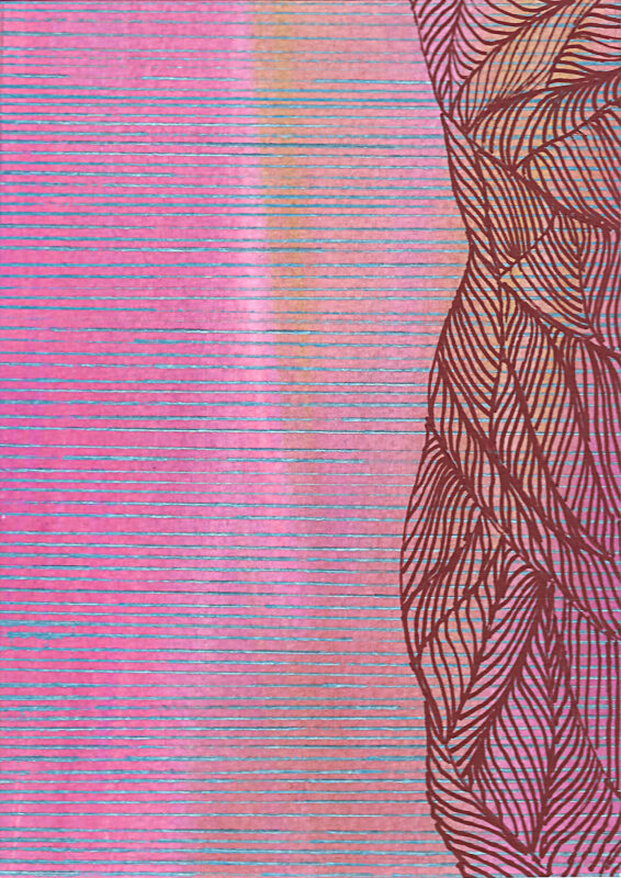 Soo Kyoung Lee, « Ana 24 », 2018, Techniques mixtes sur papier, 21×15cm