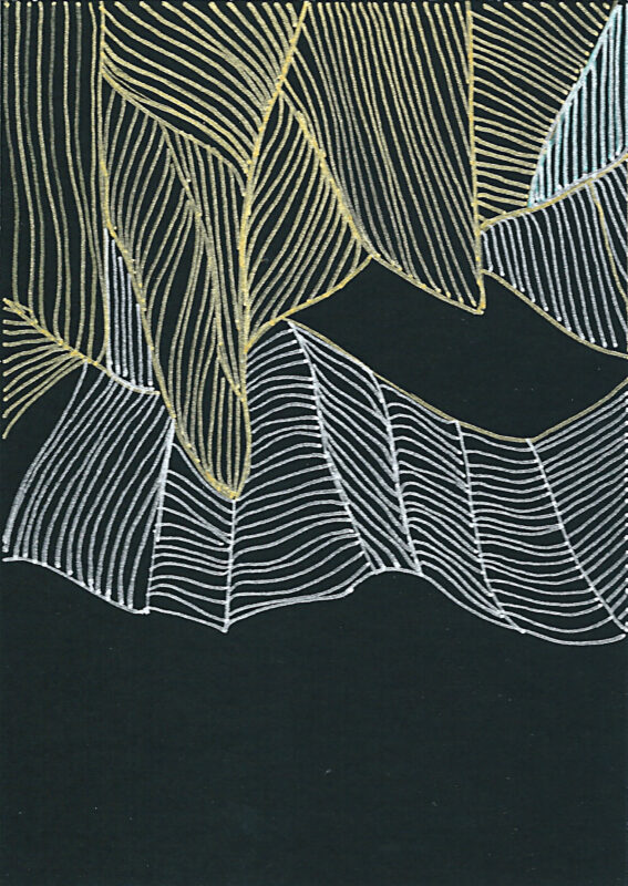 Soo Kyoung Lee, « Ana 9 », 2018, Techniques mixtes sur papier, 21×15cm