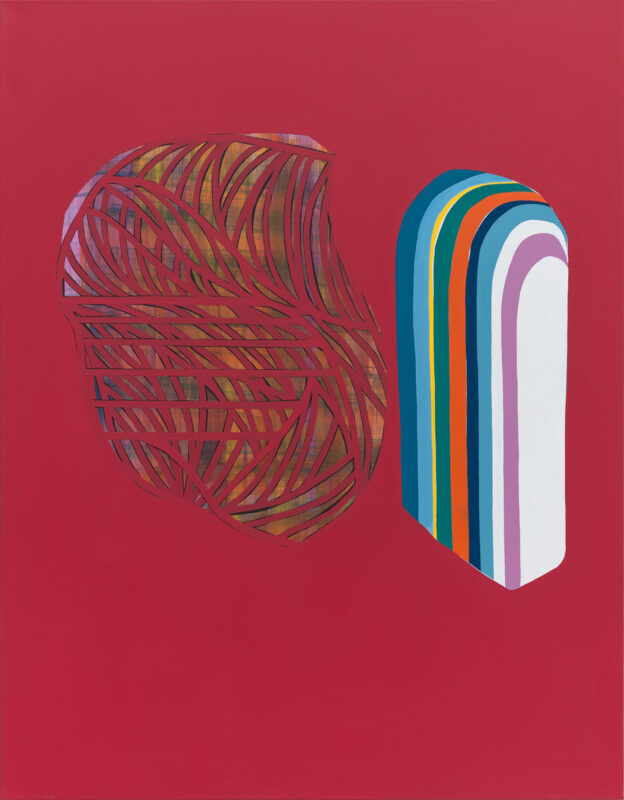 Soo Kyoung Lee, « BA Rouge », 2020, Acrylique sur toile, 146×114cm