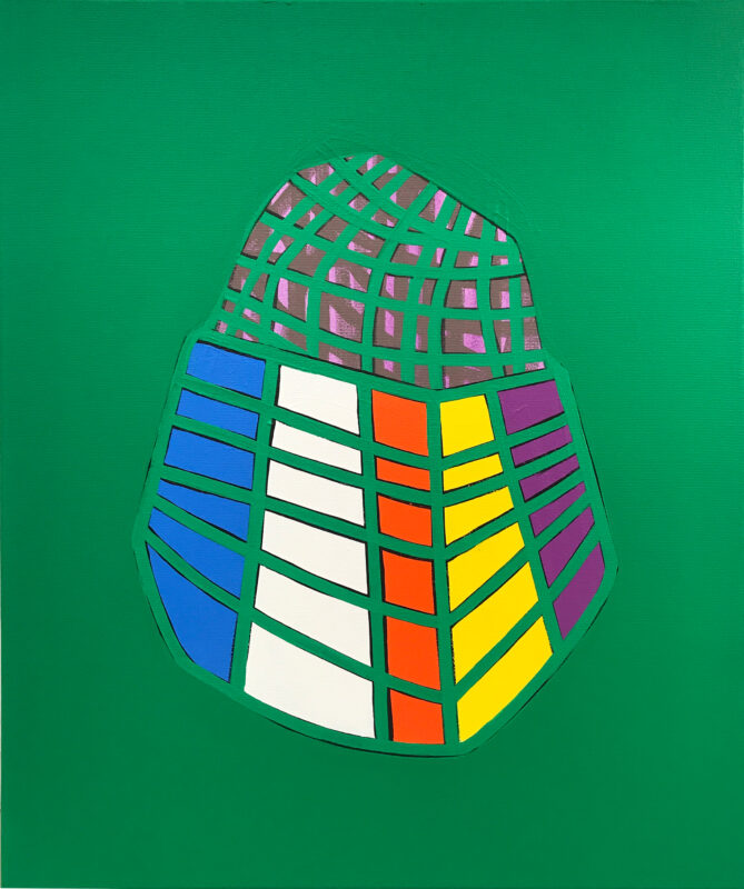 Soo Kyoung Lee, « BA Vert », 2020, Acrylique sur toile, 60×50cm