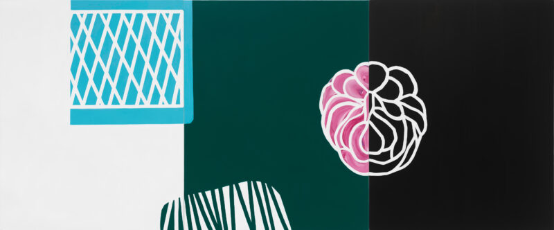 Soo Kyoung Lee, « Blanc, vert, noir », 2015, Acrylique sur toile, Triptyque,162×390cm