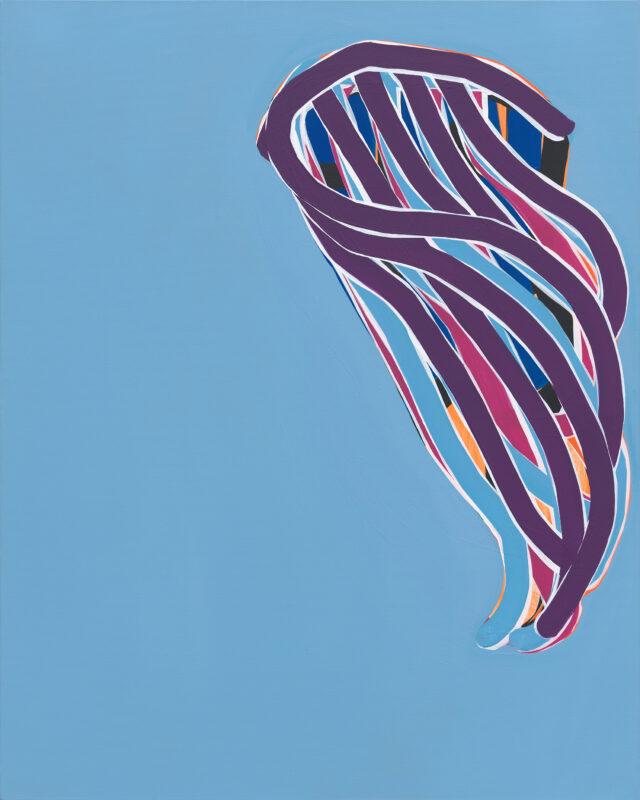 Soo Kyoung Lee, « Bleu V », 2014, Acrylique sur toile, 100×80cm