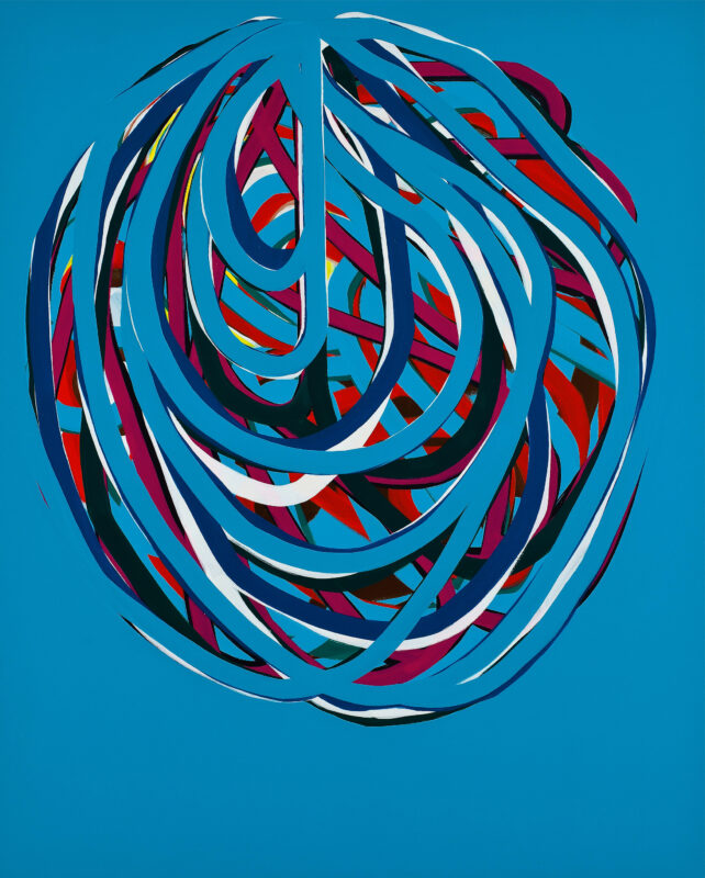 Soo Kyoung Lee, « Bleu ciel », 2012, Acrylique sur toile, 162×130cm