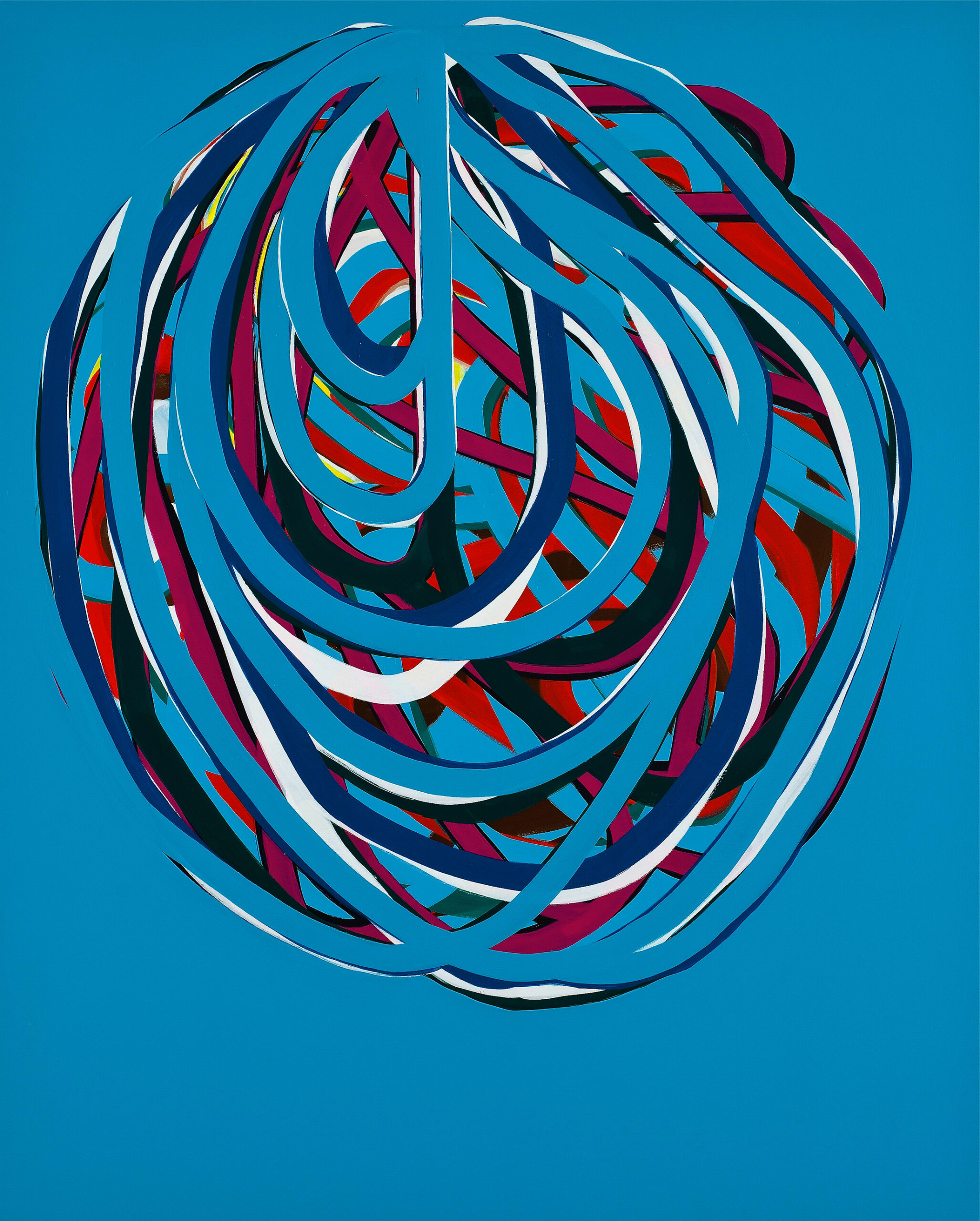 Soo Kyoung Lee, « Bleu ciel », 2012, Acrylique sur toile, 162×130cm.