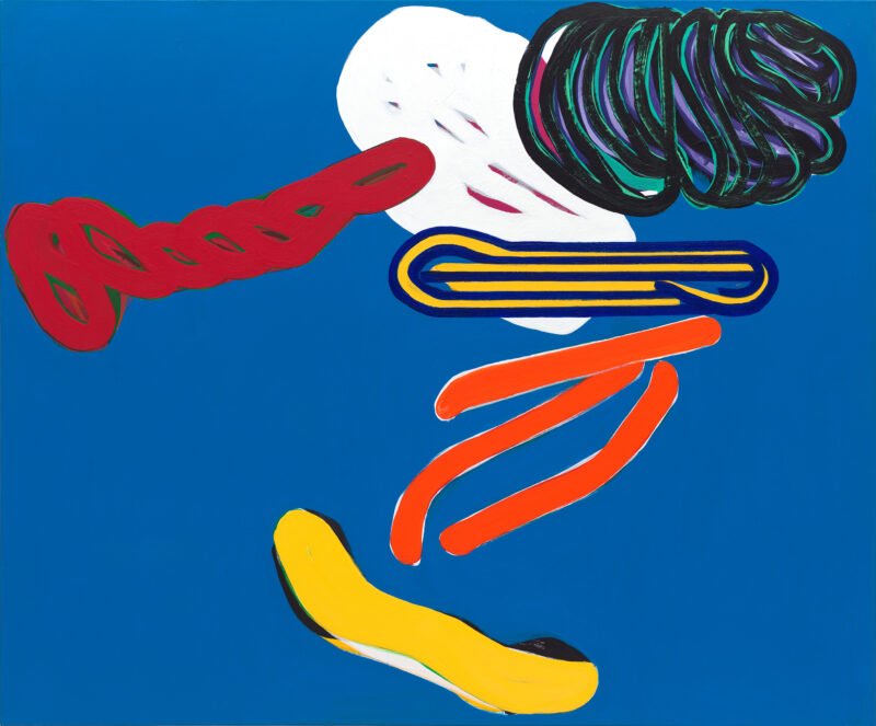 Soo Kyoung Lee, « Bleu cyan », 2010, Acrylique sur toile, 162×195cm
