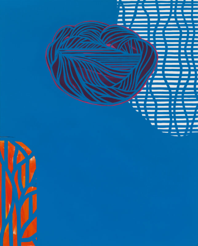Soo Kyoung Lee, « Bleu cyan », 2015, Acrylique sur toile, 162×130cm