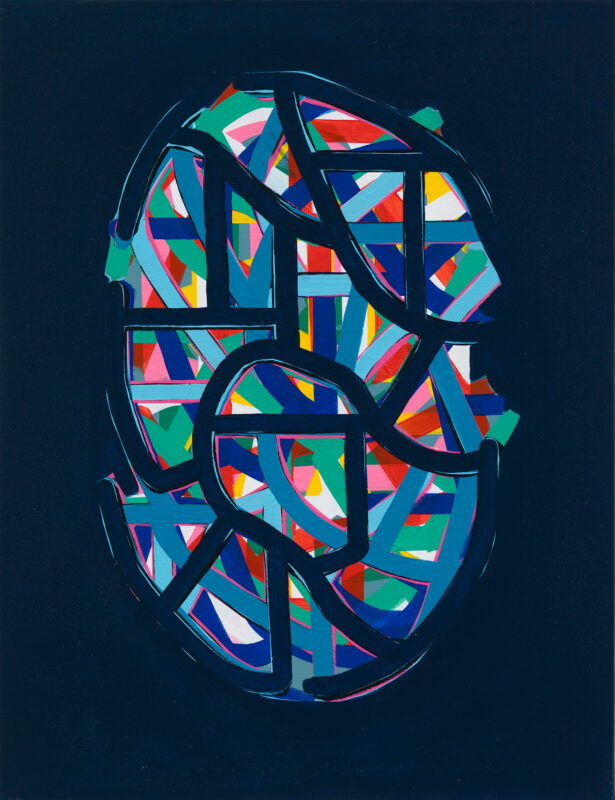 Soo Kyoung Lee, « Bleu nuit », 2014, Acrylique sur toile, 65×50cm