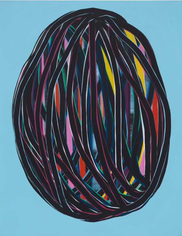 Soo Kyoung Lee, « Bleu roi », 2015, Acrylique sur toile, 116×89cm