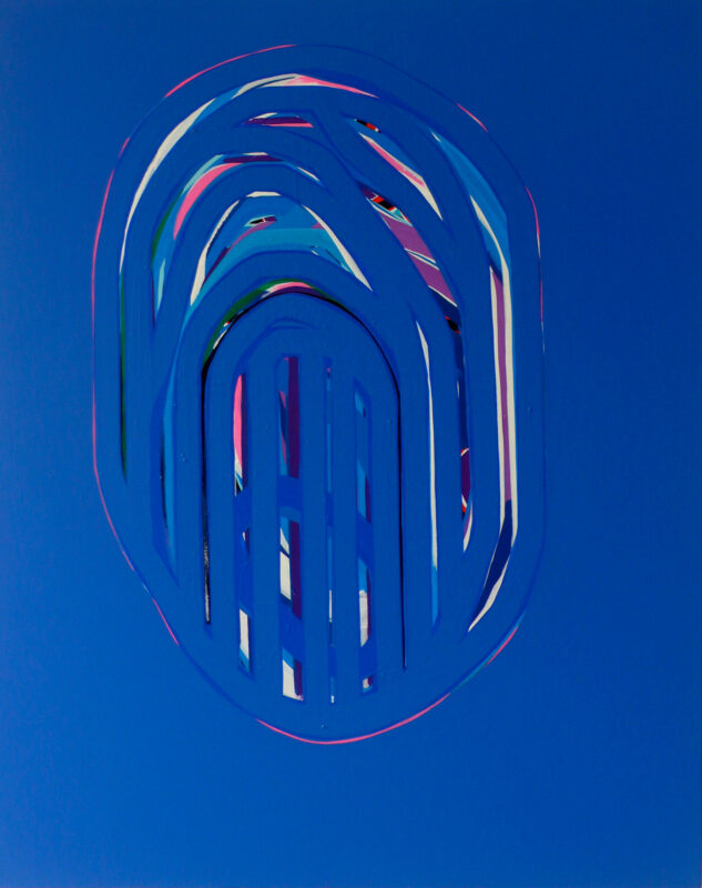 Soo Kyoung Lee, « Cobalt », 2012, Acrylique sur toile, 100×80cm