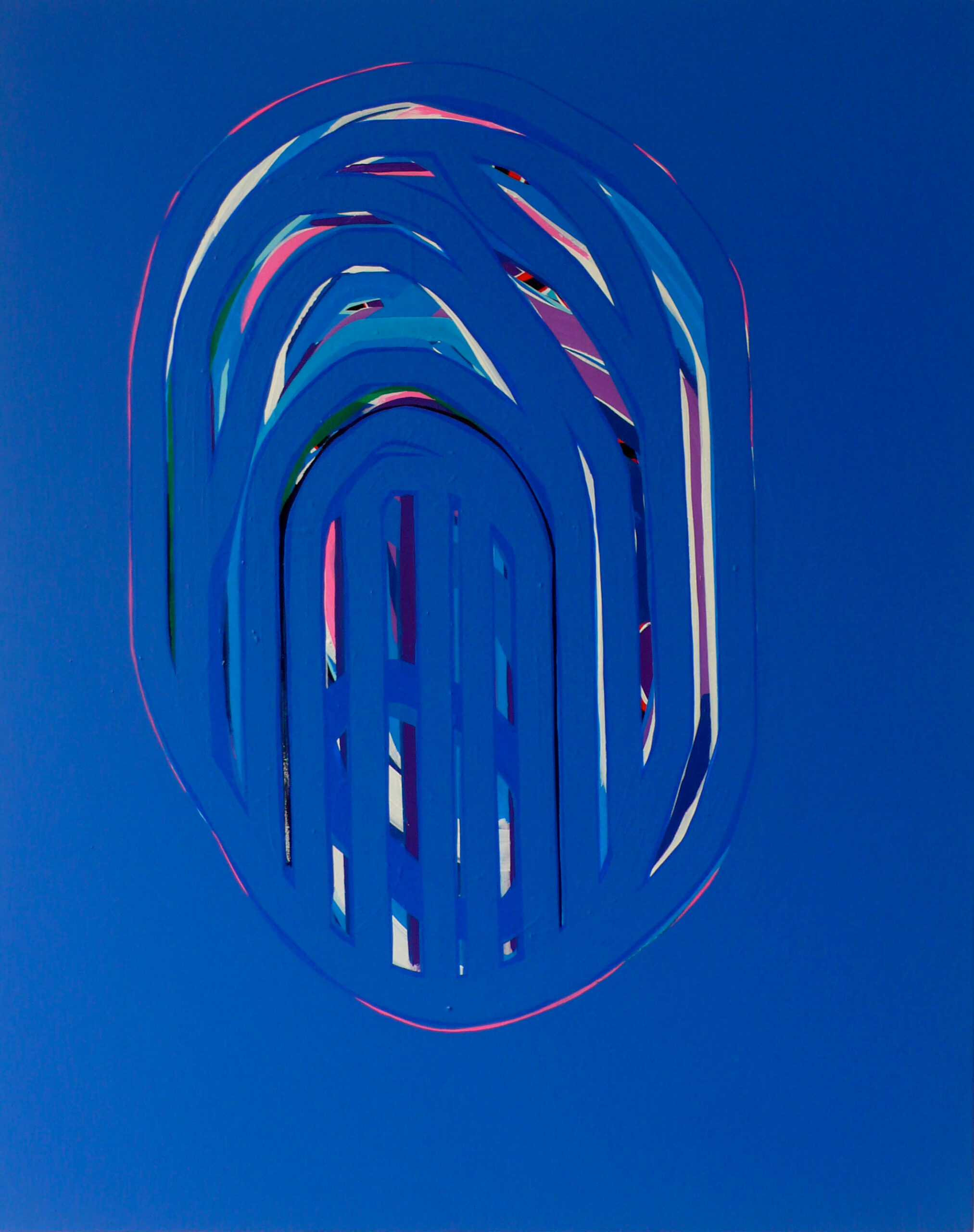 Soo Kyoung Lee, « Cobalt », 2012, Acrylique sur toile, 100×80cm.