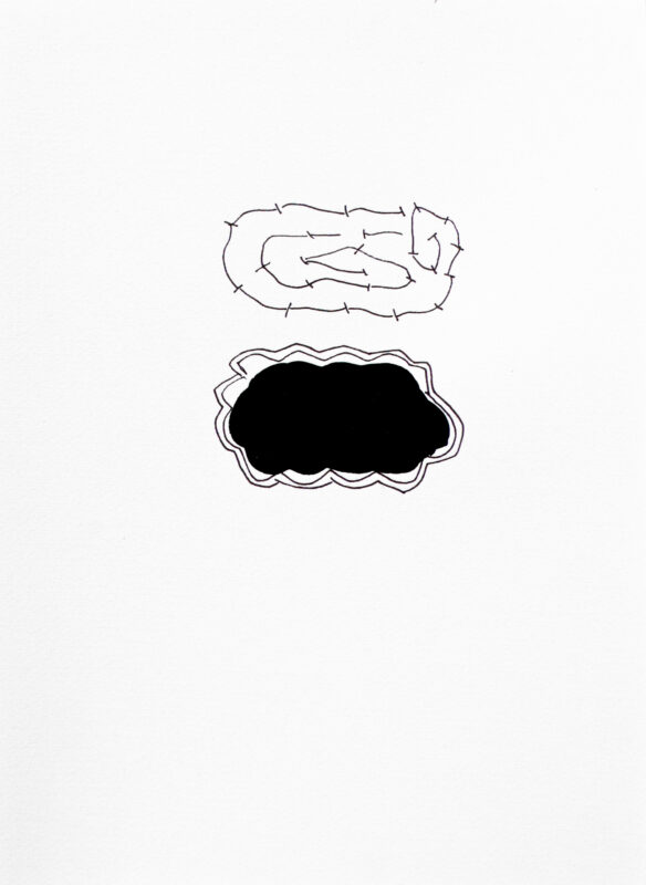Soo Kyoung Lee, « DB3 », 2011, Techniques mixtes sur papier, 29×21cm