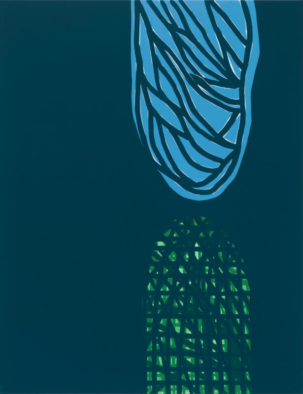 Soo Kyoung Lee, « Émeraude foncé », 2015, Acrylique sur toile, 116×89cm