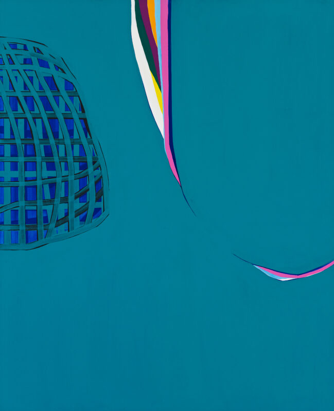 Soo Kyoung Lee, « GCC Vert bleu », 2015, Acrylique sur toile, 162×130cm