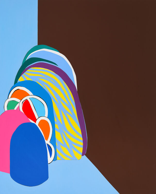 Soo Kyoung Lee, « H BI bleu », 2022, Acrylique sur toile, 162×130cm
