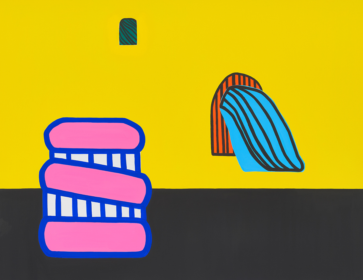 Soo Kyoung Lee, « H jaune M », 2022, Acrylique sur toile, 89×116cm.