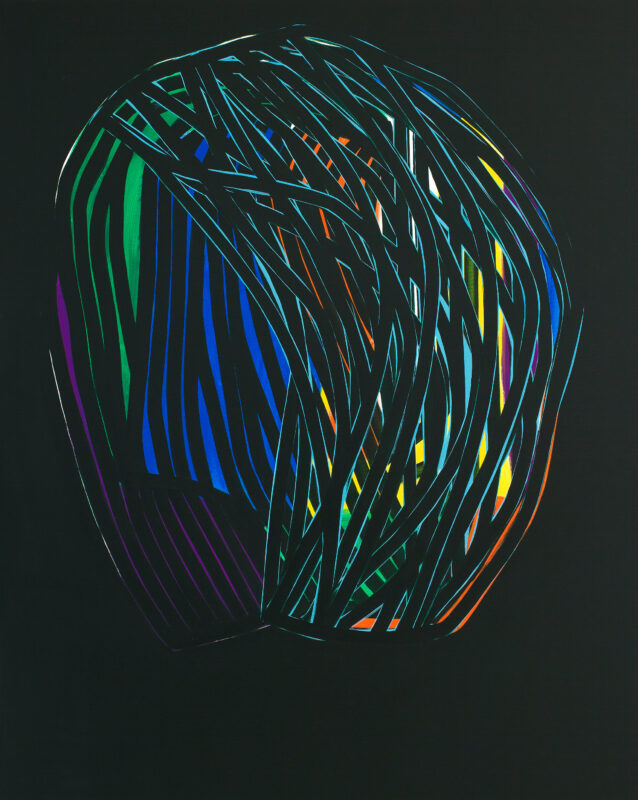 Soo Kyoung Lee, « Noir », 2012, Acrylique sur toile, 162×130cm