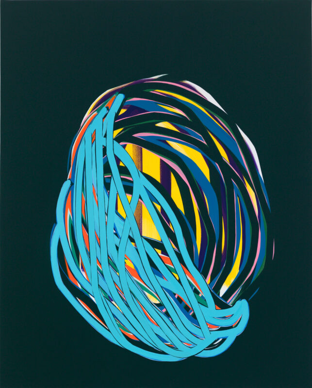 Soo Kyoung Lee, « Olive foncé », 2013, Acrylique sur toile, 162×130cm