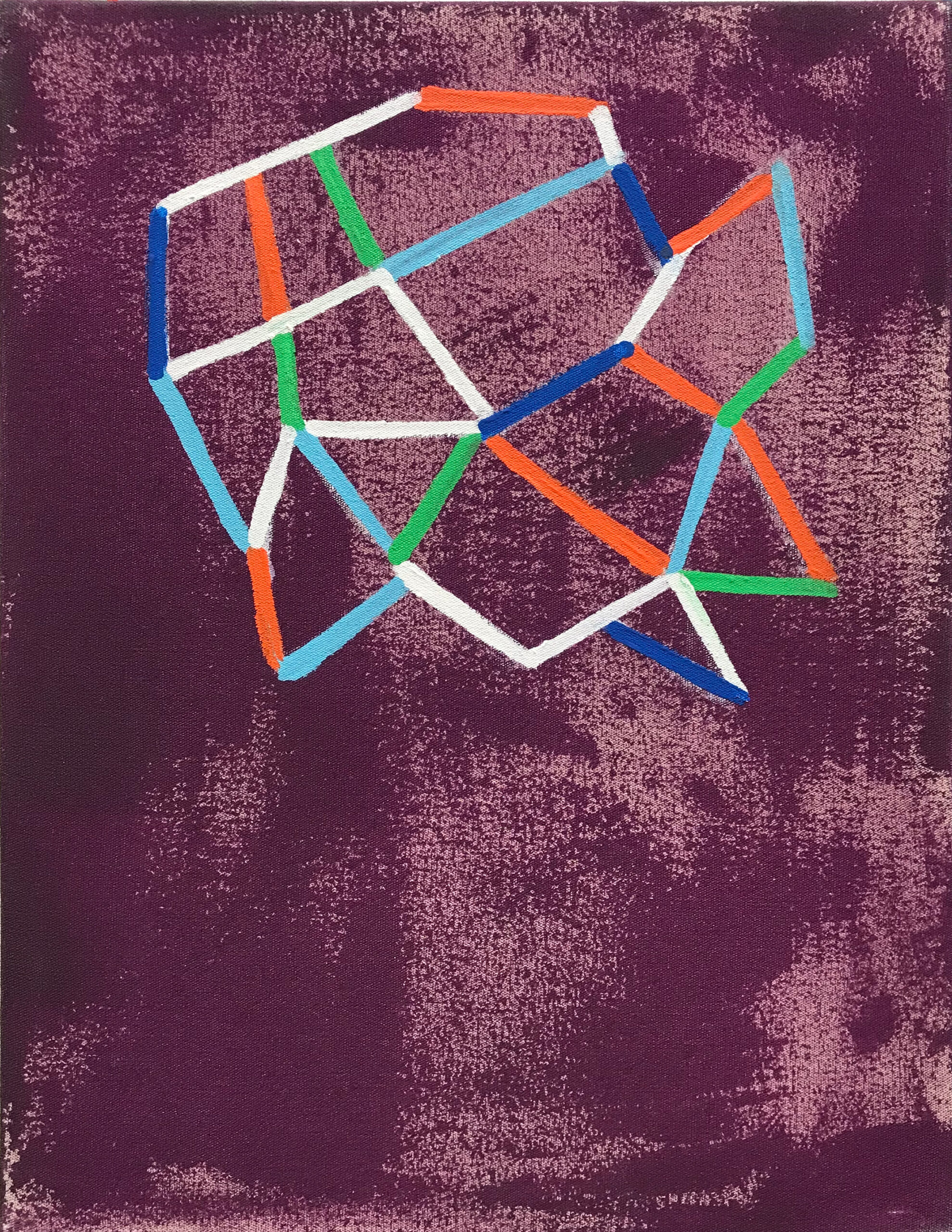 Soo Kyoung Lee, « Pourpre », 2014, Acrylique sur toile, 35×27cm.