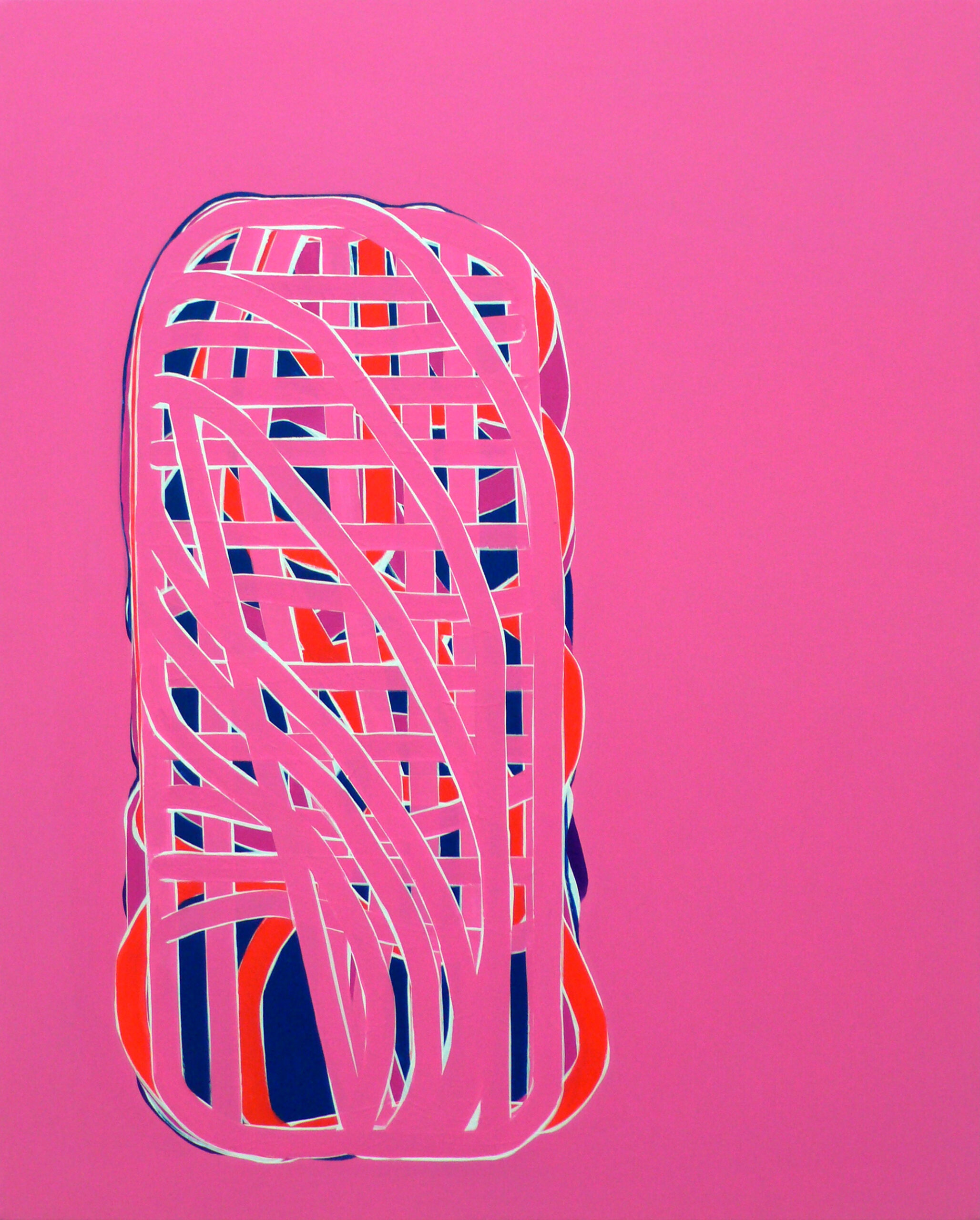 Soo Kyoung Lee, « Rose fulio », 2012, Acrylique sur toile, 100×80cm.