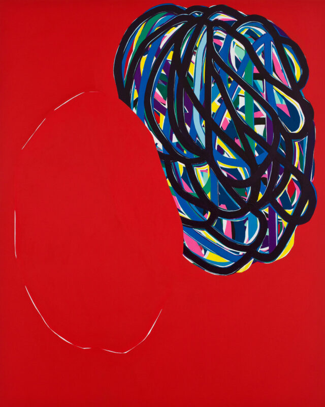 Soo Kyoung Lee, « Rouge », 2012, Acrylique sur toile, 162×130cm
