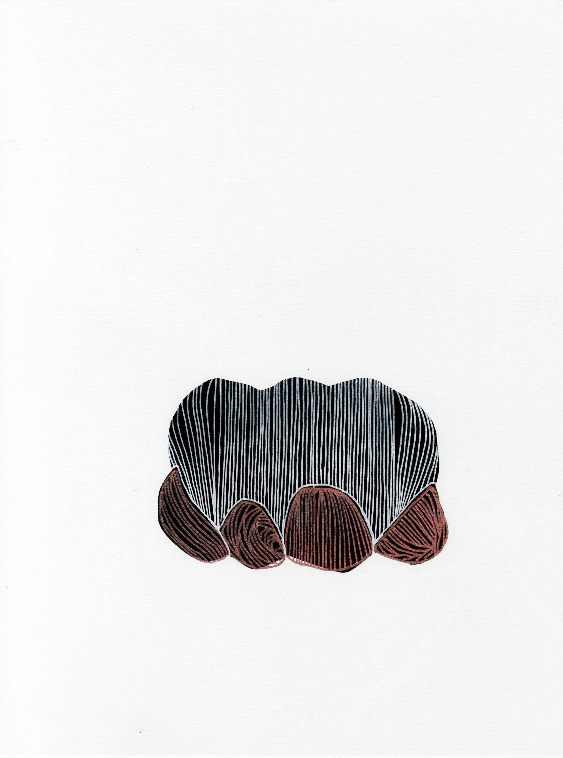 Soo Kyoung Lee, « Sans titre », 2013, Techniques mixtes sur papier, 32×24cm.