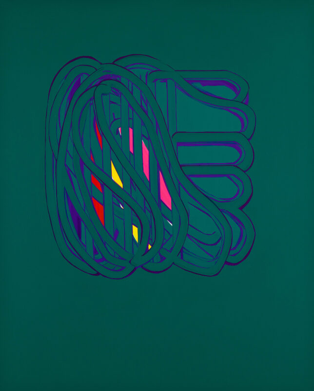 Soo Kyoung Lee, « Vert », 2012, Acrylique sur toile, 162×130cm