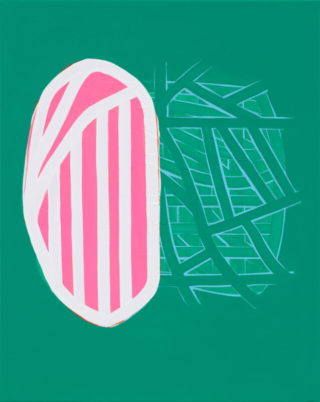 Soo Kyoung Lee, « Vert », 2014, Acrylique sur toile, 50×40cm