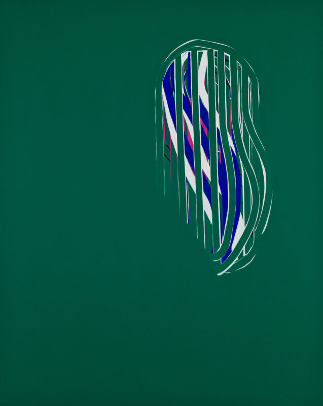 Soo Kyoung Lee, « Vert sapin », 2012, Acrylique sur toile, 162×130cm