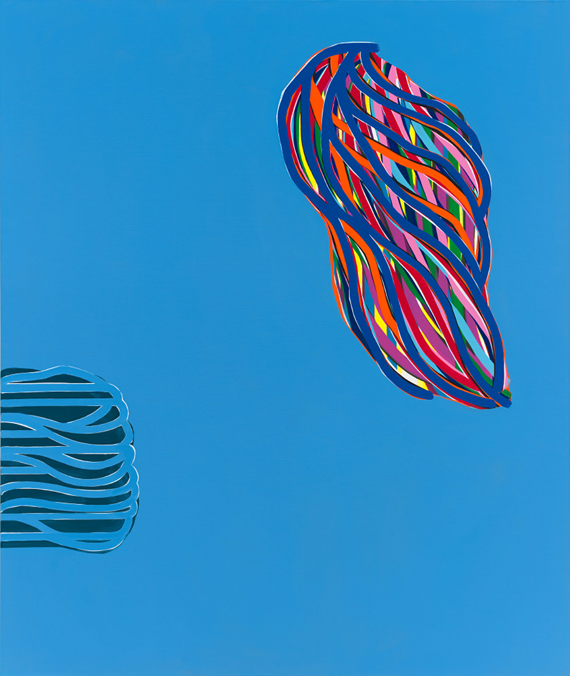 Soo Kyoung Lee, « BA Bleu clair 19 », 2019, Acrylique sur toile, 190×160cm.