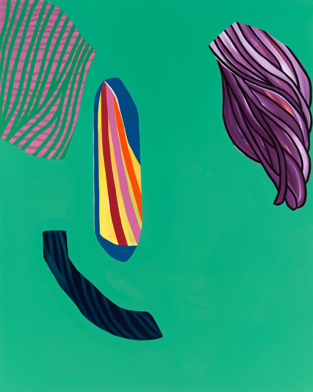 Soo Kyoung Lee, « BR Vert amande 23 », 2023, Acrylique sur toile, 200×160cm