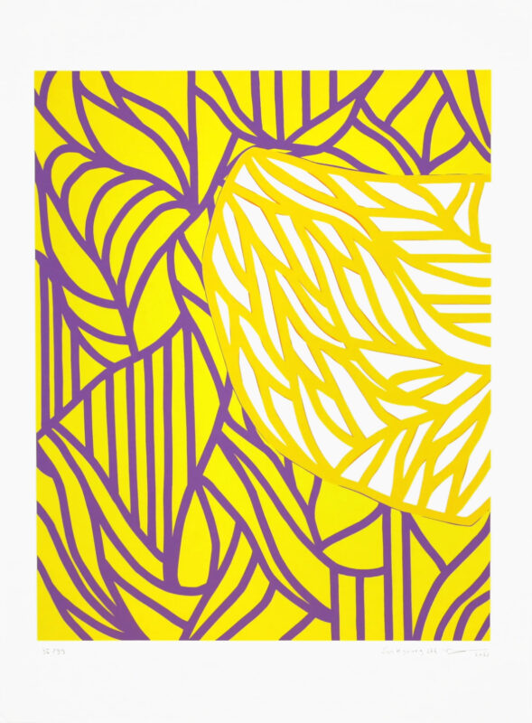 Soo Kyoung Lee, « Sans titre (jaune) », 2021, Sérigraphie sur papier, 95.5×70cm