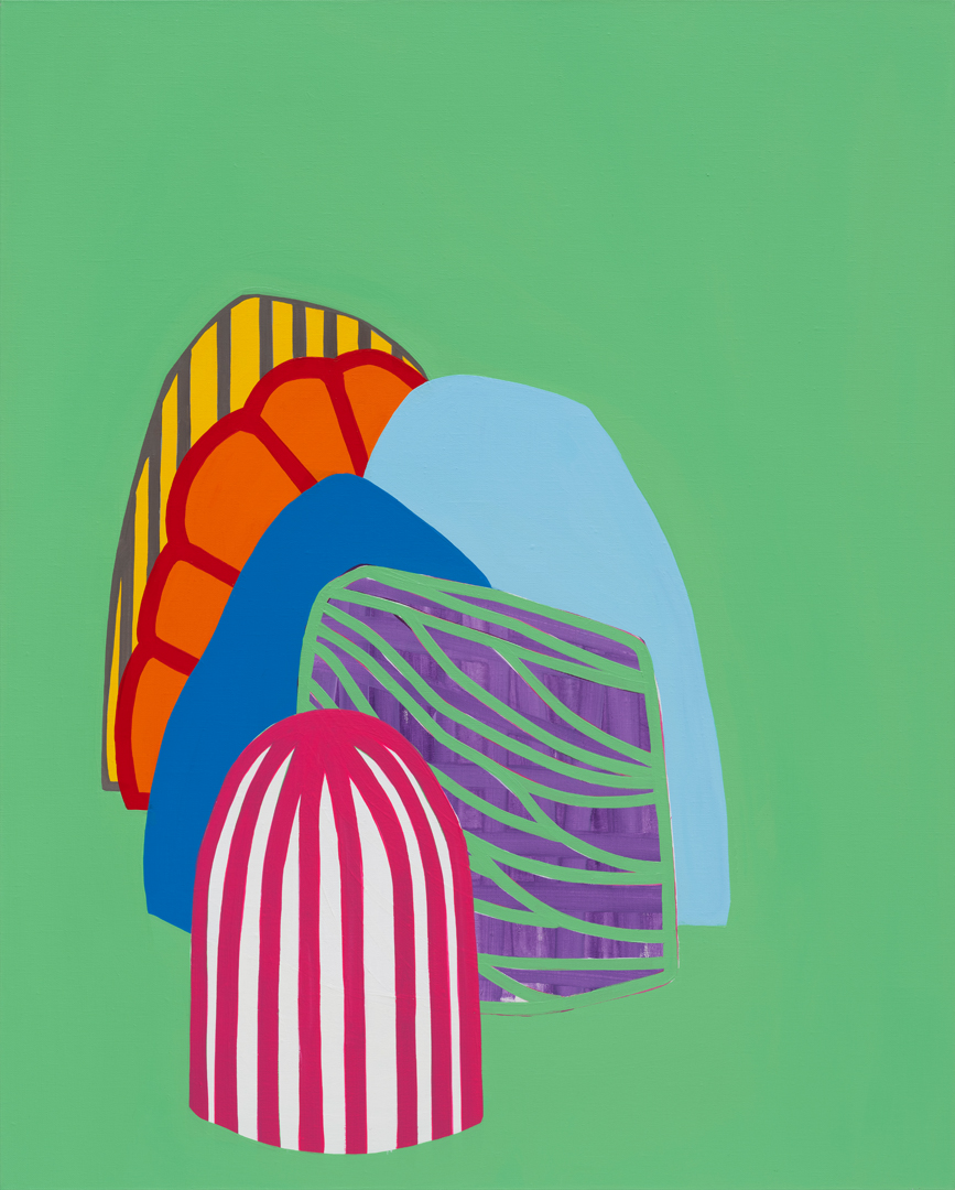 Soo Kyoung Lee, « S Vert printemps S », 2022, Acrylique sur toile, 91×73cm.