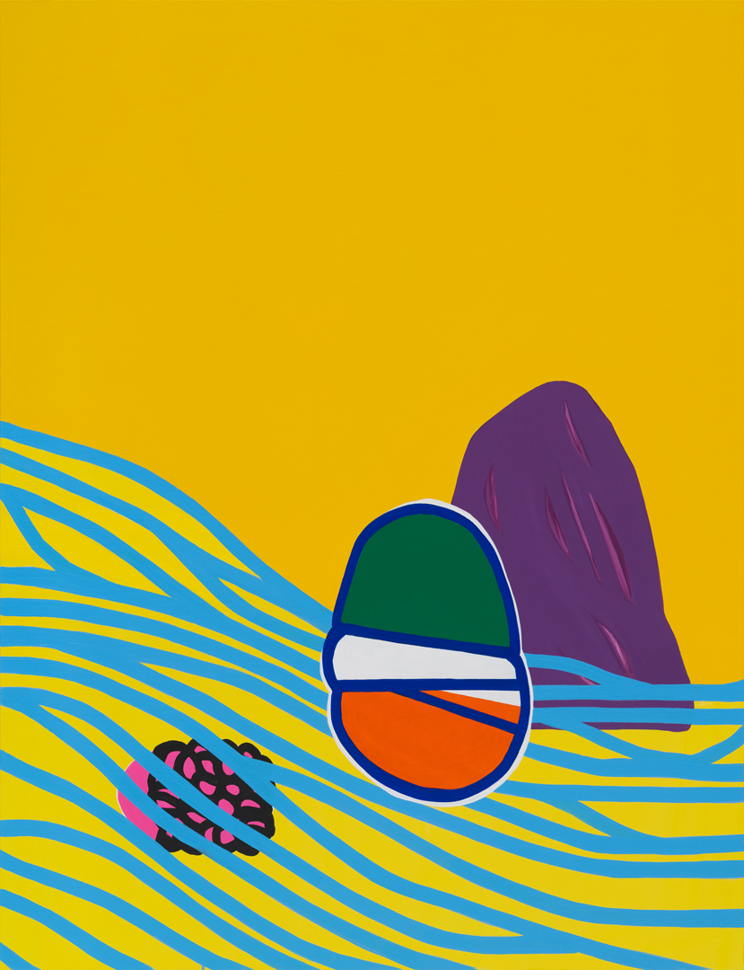 Soo Kyoung Lee, « S24100 Jaune », 2024, Acrylique sur toile, 162×130cm.