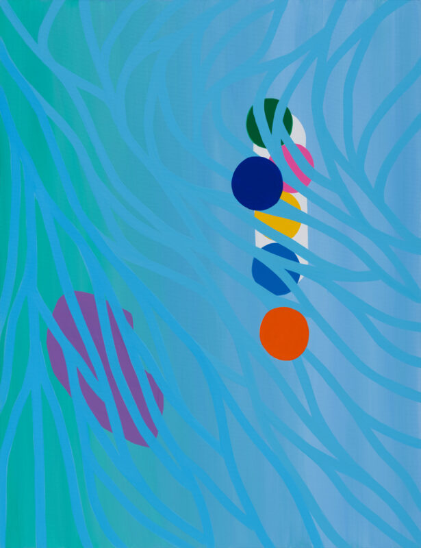 Soo Kyoung Lee, « S2480 Bleu L », 2024, Acrylique sur toile, 146×114cm