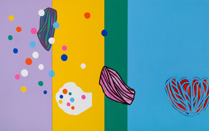 Soo Kyoung Lee, « S25 Multi Tri VJVB », 2025, Acrylique sur toile, 200×320cm