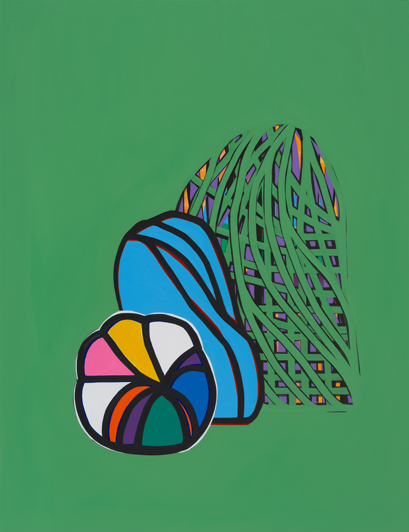 Soo Kyoung Lee, « S25100 Vert olive », 2025, Acrylique sur toile, 162×130cm.