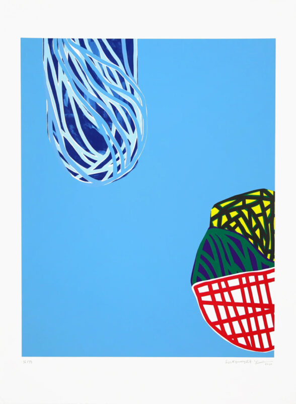 Soo Kyoung Lee, « Sans titre (bleu) », 2021, Sérigraphie sur papier, 95.5×70cm