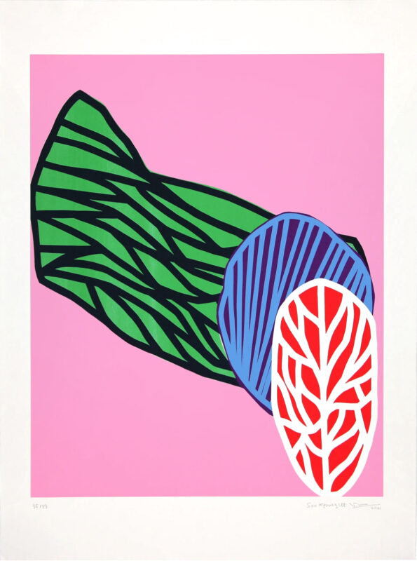 Soo Kyoung Lee, « Sans titre (rose) », 2021, Sérigraphie sur papier, 95.5×70cm