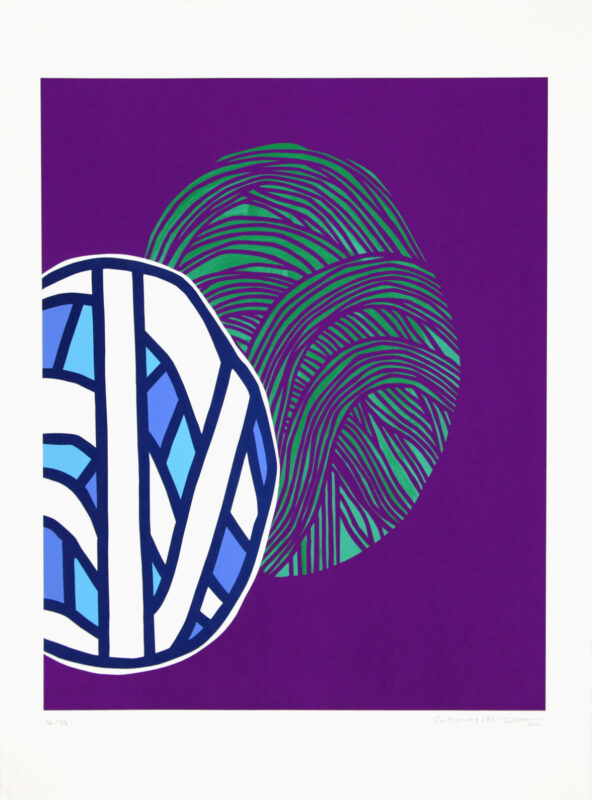 Soo Kyoung Lee, « Sans titre (violet) », 2021, Sérigraphie sur papier, 95.5×70cm