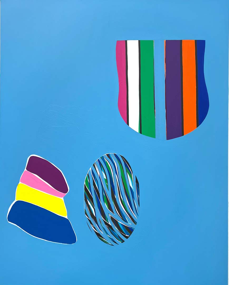 Soo Kyoung Lee, « BR24G Bleu », 2024, Acrylique sur toile, 200×160cm.
