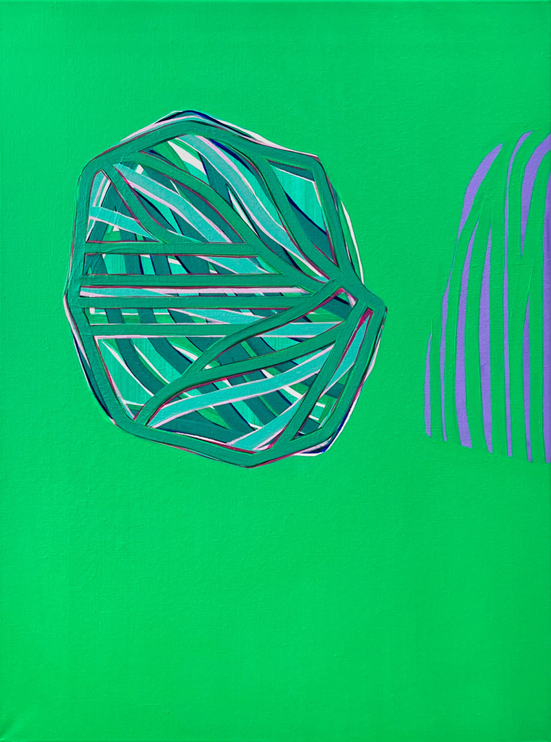 Soo Kyoung Lee, « BR24PVE », 2024, Acrylique sur toile, 80×60cm.