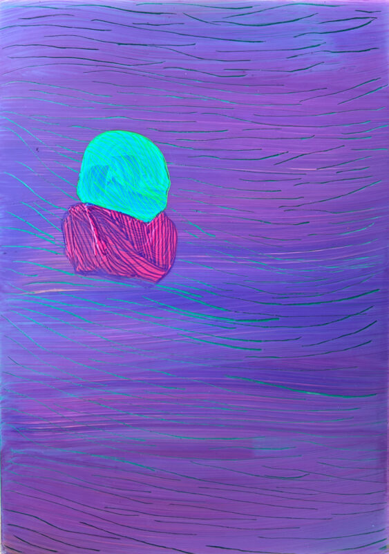 Soo Kyoung Lee, « Ba24 DR11 », 2024, Encre et Acrylique sur Rhodoïd et papier, 29,7×21cm