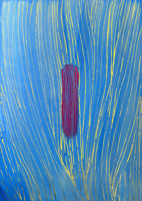 Soo Kyoung Lee, « Ba24 DR17 », 2024, Encre et Acrylique sur Rhodoïd et papier, 29,7×21cm