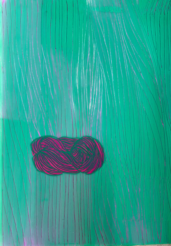 Soo Kyoung Lee, « Ba24 DR19 », 2024, Encre et Acrylique sur Rhodoïd et papier, 29,7×21cm
