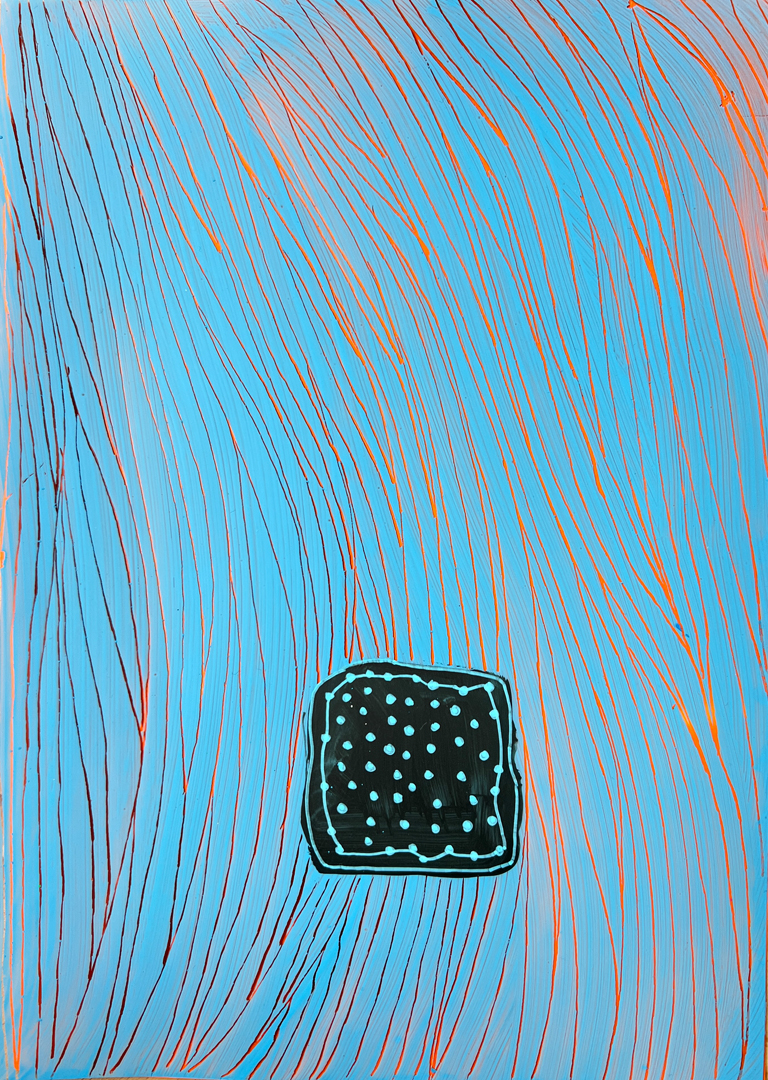 Soo Kyoung Lee, « Ba24 DR20 », 2024, Encre et Acrylique sur Rhodoïd et papier, 29,7×21cm.