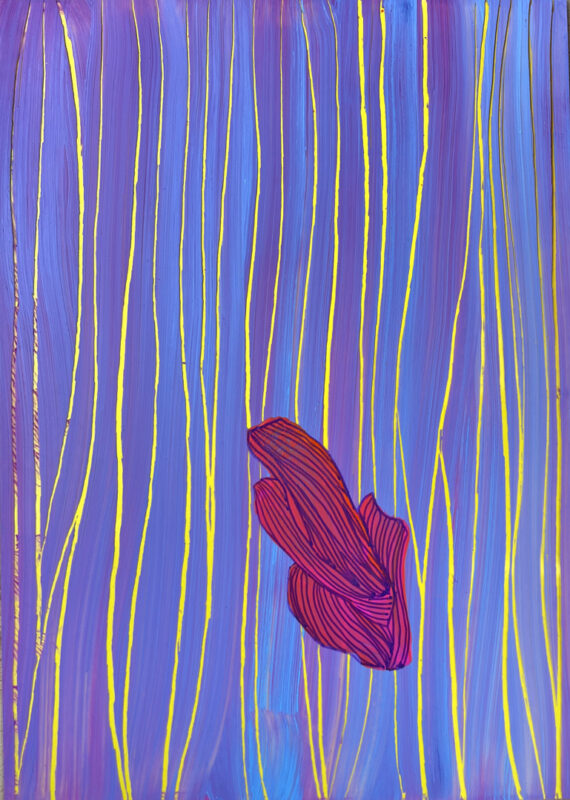 Soo Kyoung Lee, « Ba24 DR5 », 2024, Encre et Acrylique sur Rhodoïd et papier, 29,7×21cm